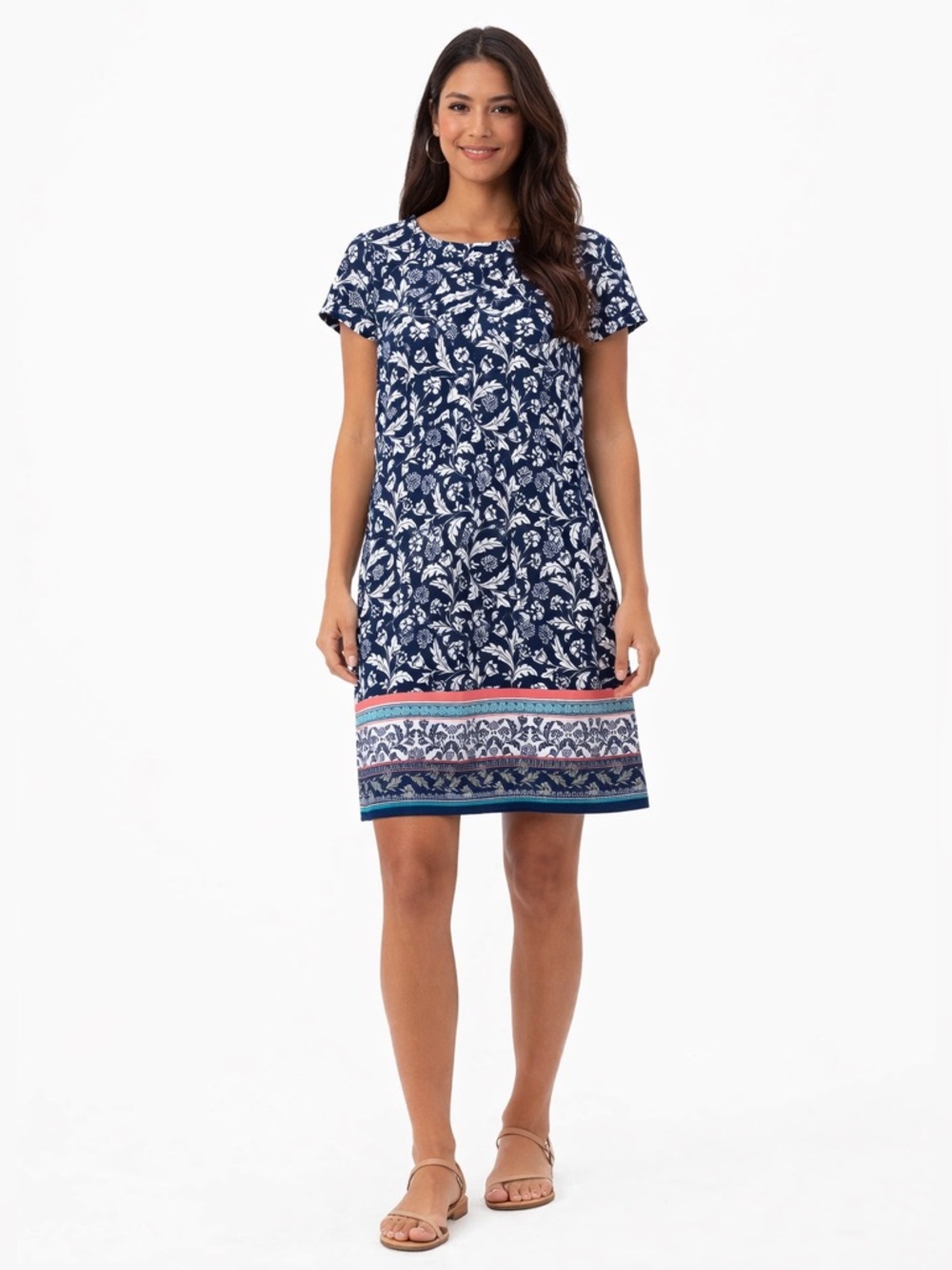 Banana Republic Floral Short Sleeve Shift Dress